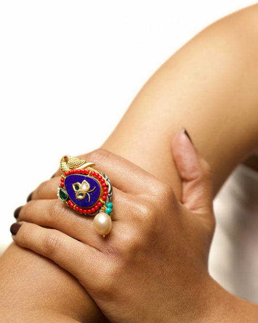 The Violet Parrot Ring