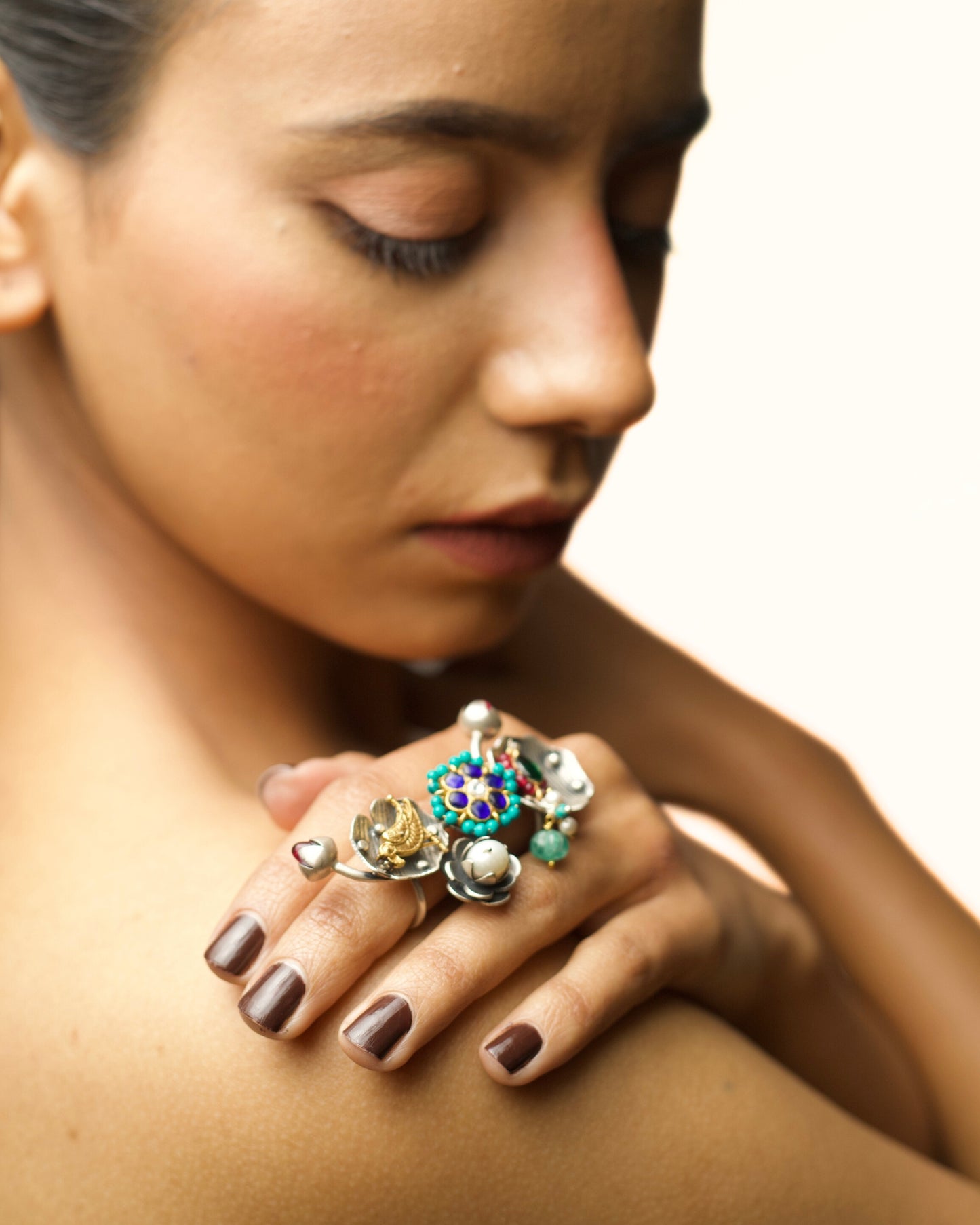 Gardenia Ascend Full Finger Ring