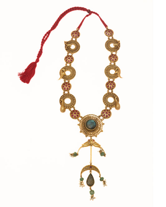 The Labradorite Pavilion Necklace