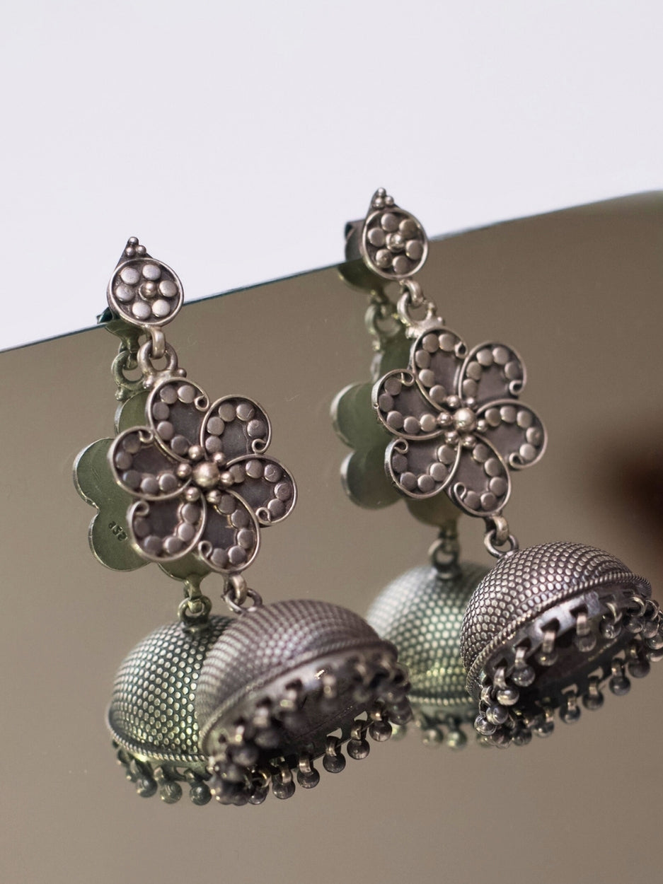 Frosted Petals Jhumkas