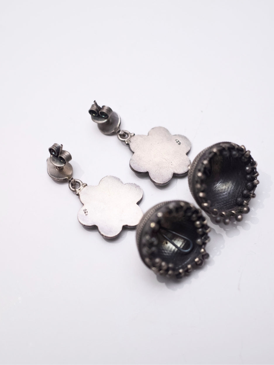 Frosted Petals Jhumkas