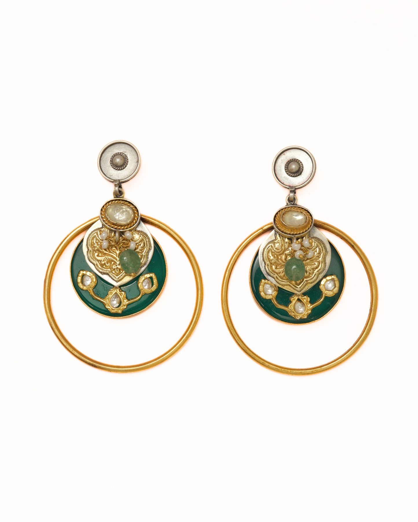 The Emerald Halo Earrings