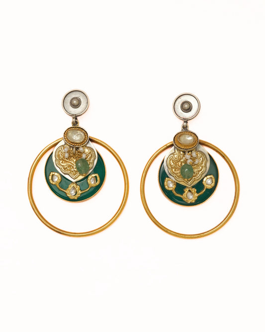 The Emerald Halo Earrings