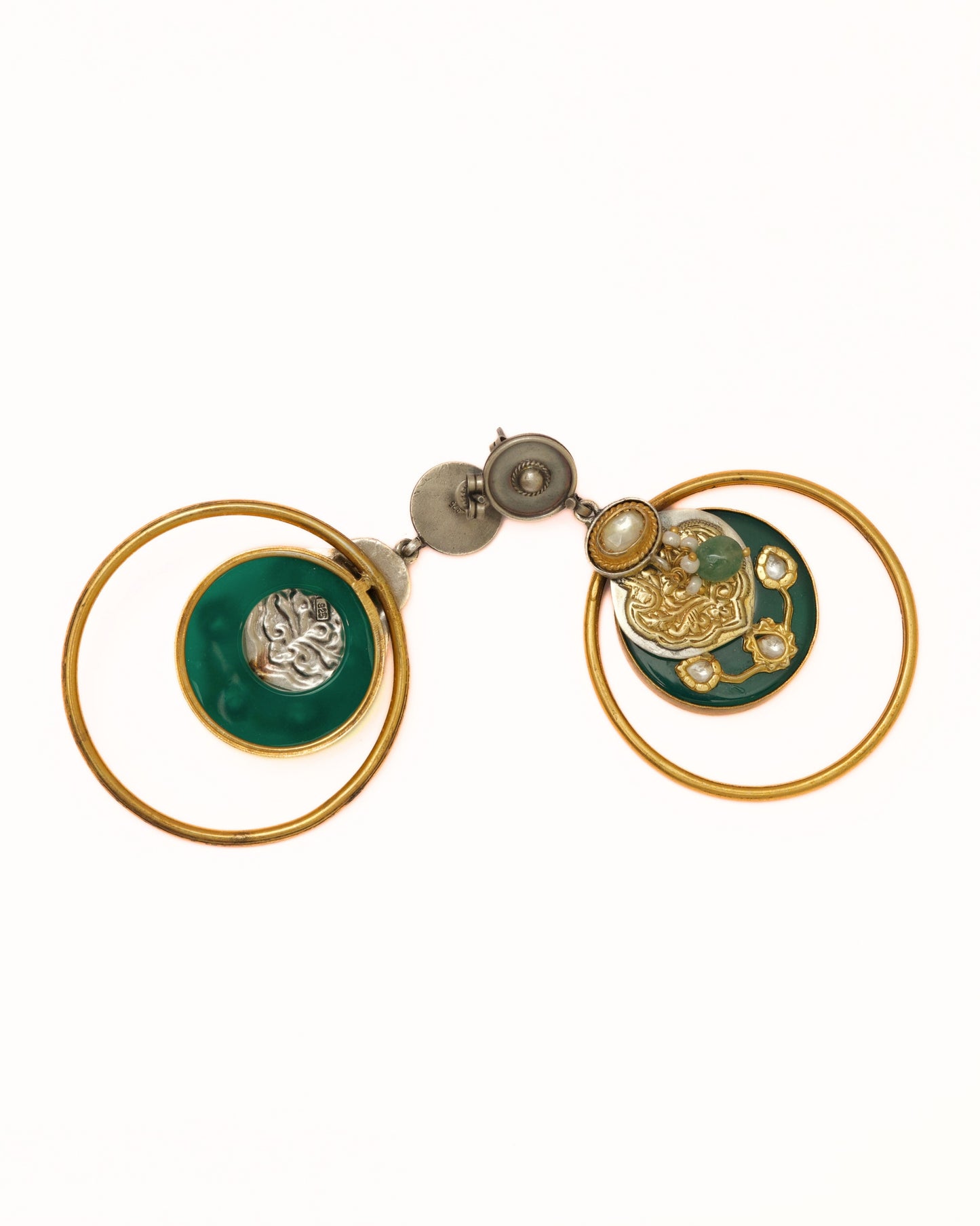 The Emerald Halo Earrings
