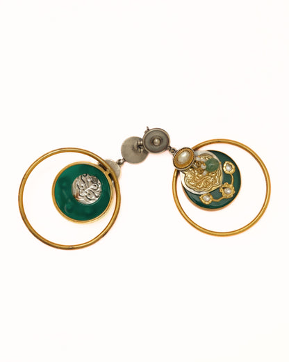 The Emerald Halo Earrings
