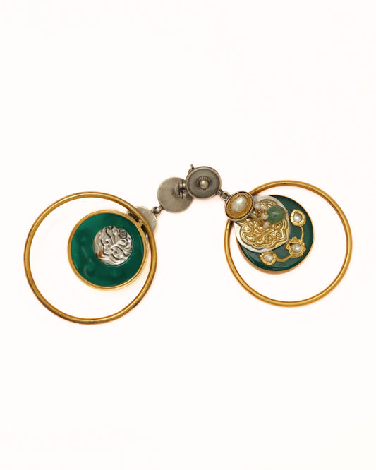 The Emerald Halo Earrings