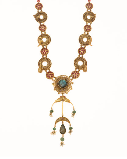 The Labradorite Pavilion Necklace