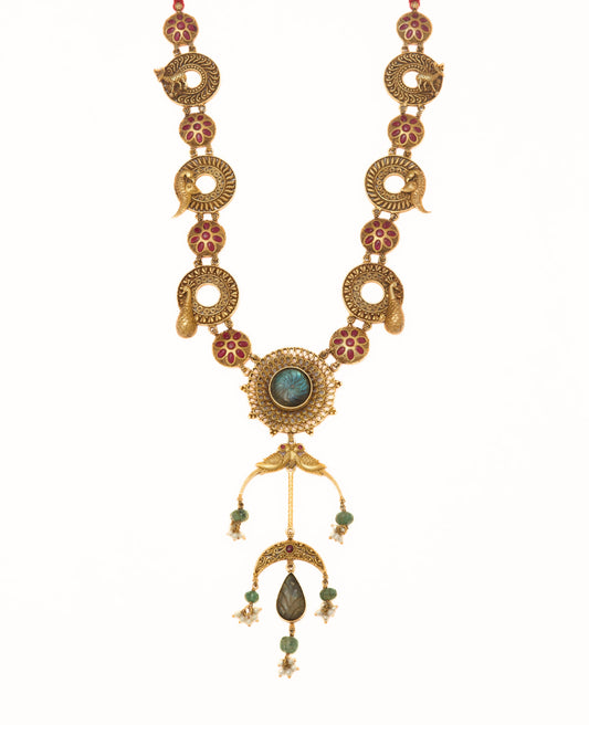 The Labradorite Pavilion Necklace