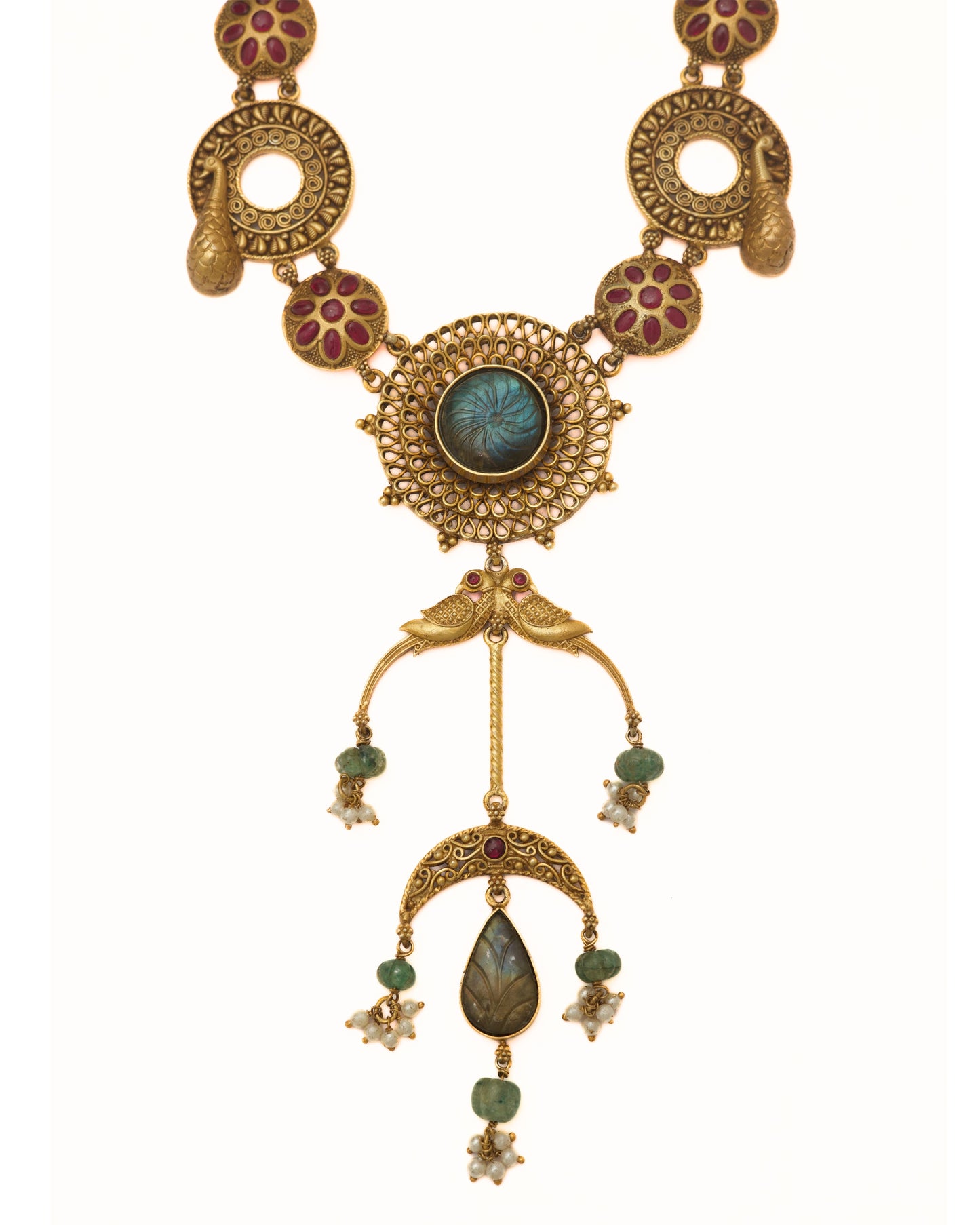 The Labradorite Pavilion Necklace