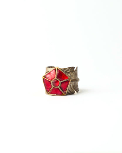 Ruby Bloom Adjustable Stone Ring