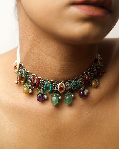 The Oxidised Flowerbed Choker