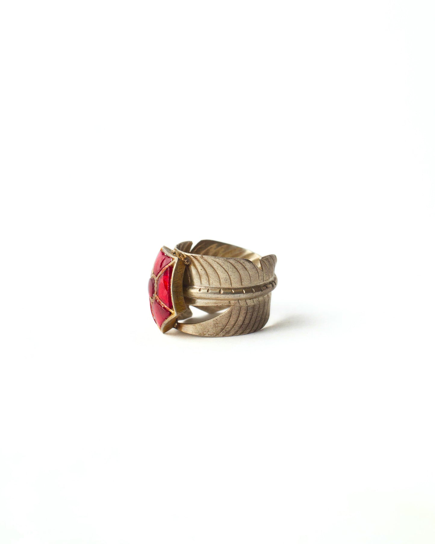 Ruby Bloom Adjustable Stone Ring