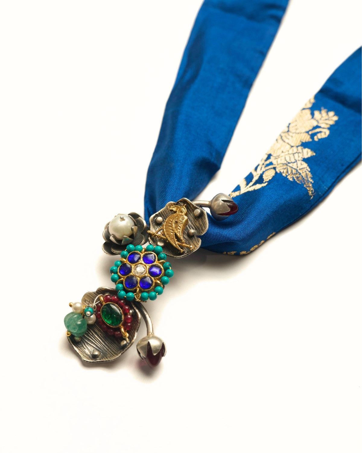 Blue Banarasi Babe Necklace
