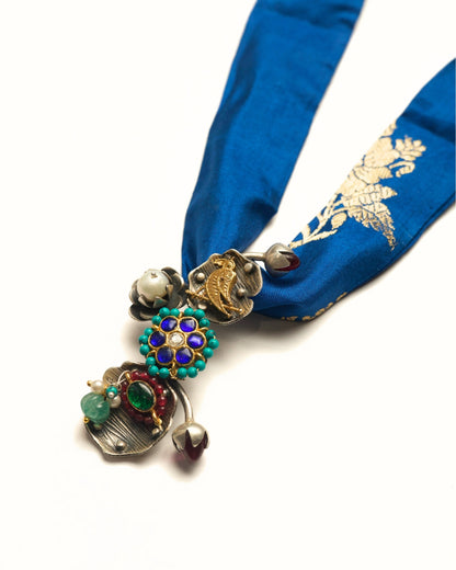 Blue Banarasi Babe Necklace