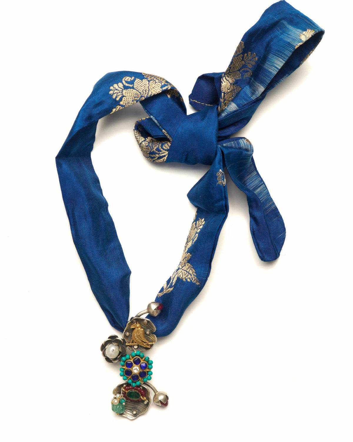 Blue Banarasi Babe Necklace
