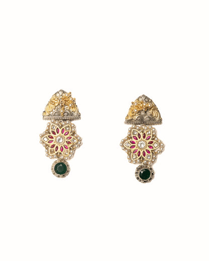 Trikona in Pink Earrings