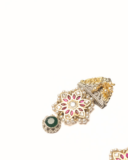 Trikona in Pink Earrings
