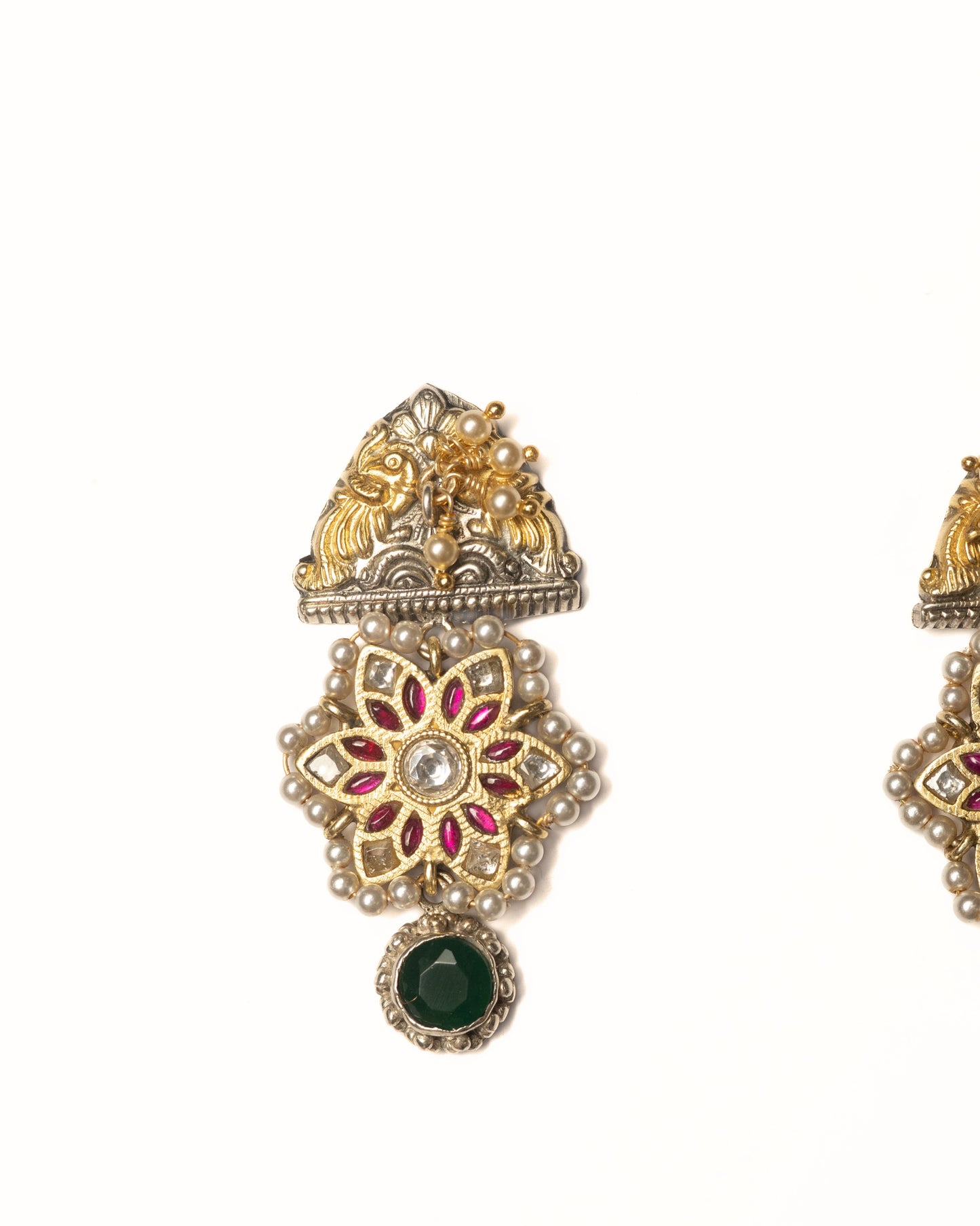 Trikona in Pink Earrings