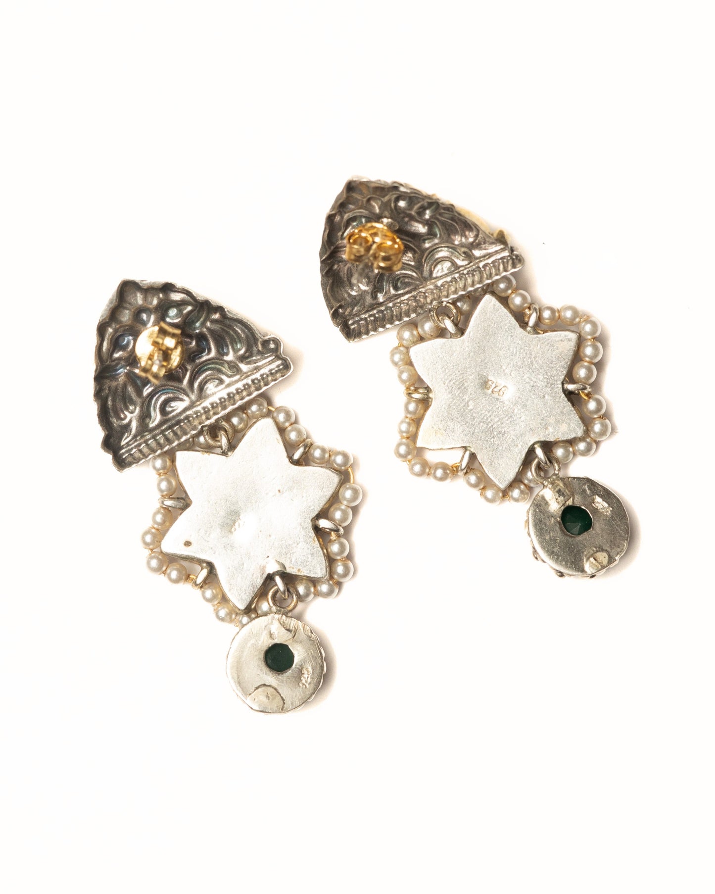 Trikona in Pink Earrings