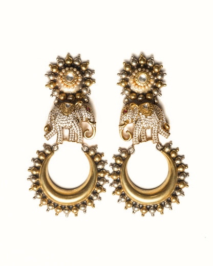 Moonlit Elephants Earrings
