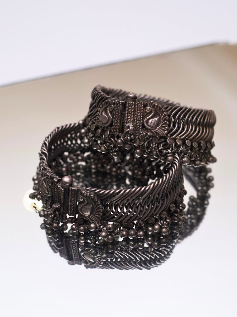 Nandini's Fav- Noor-e-Mor Silver Anklet