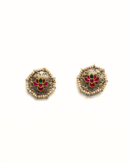 Gulmohar Studs - Pink