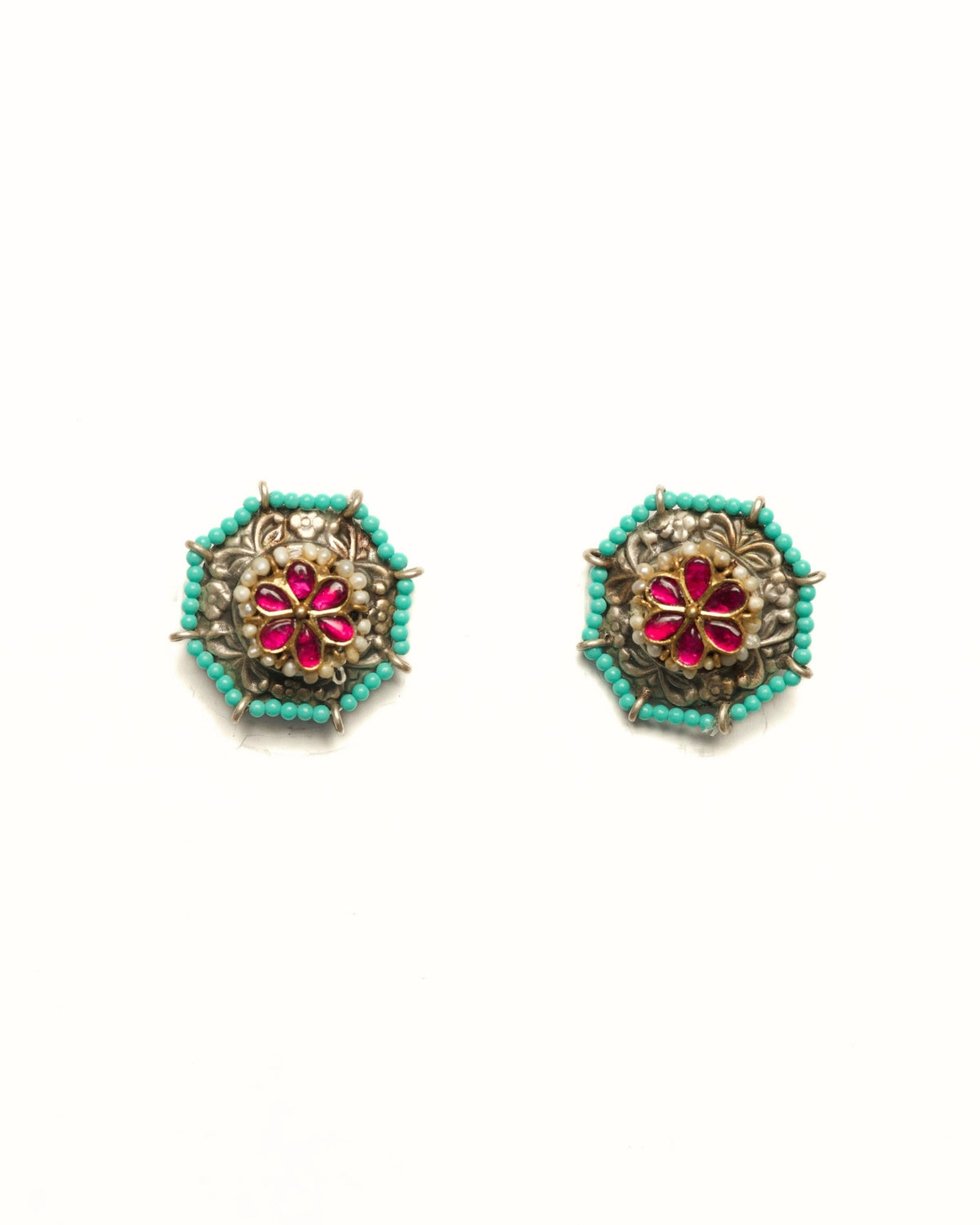 Gulmohar Studs – Blue