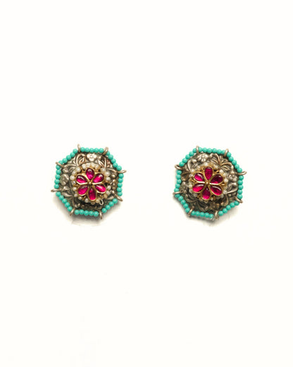 Gulmohar Studs – Blue