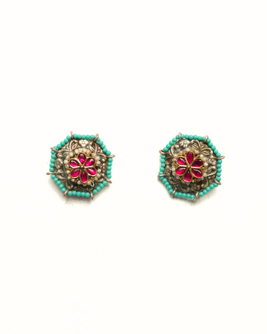 Gulmohar Studs – Blue