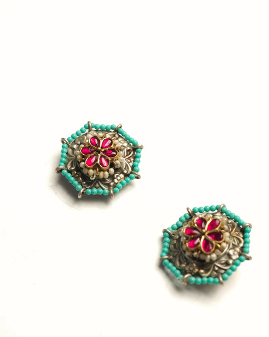 Gulmohar Studs – Blue