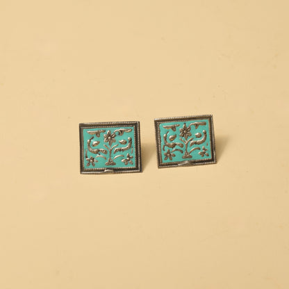 Flowers against the Teal Sky Studs