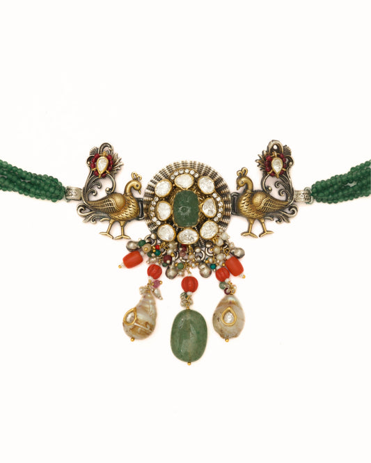 Moissanite Mayur Choker