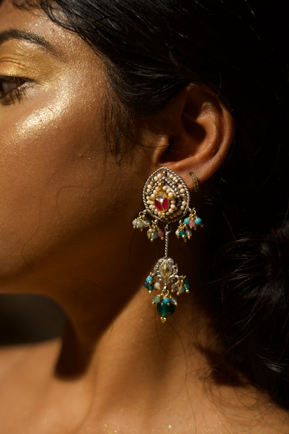 Pear & Pomegranate Earrings