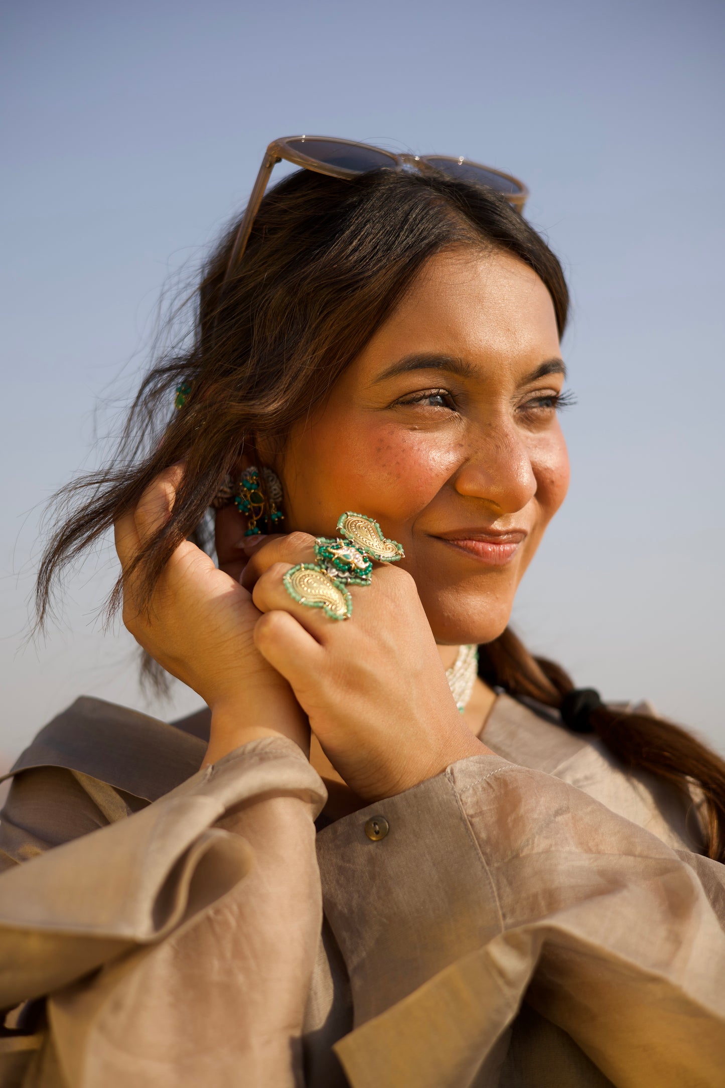 Jade Kairi Trio Ring