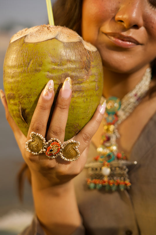 Amber Kairi Trio Ring