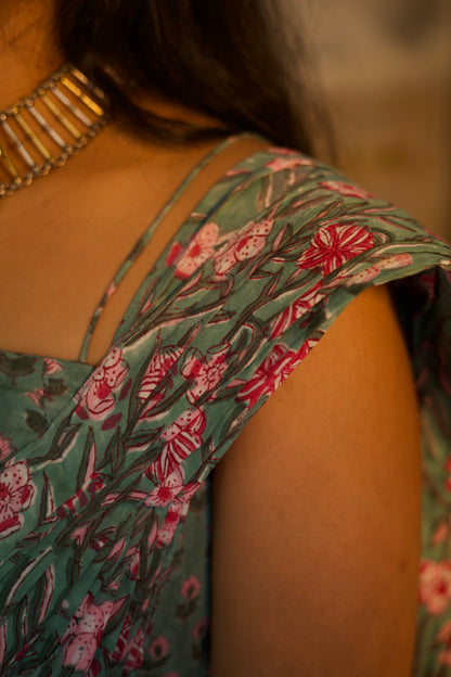 Garden Party Pre-Draped Saree Set