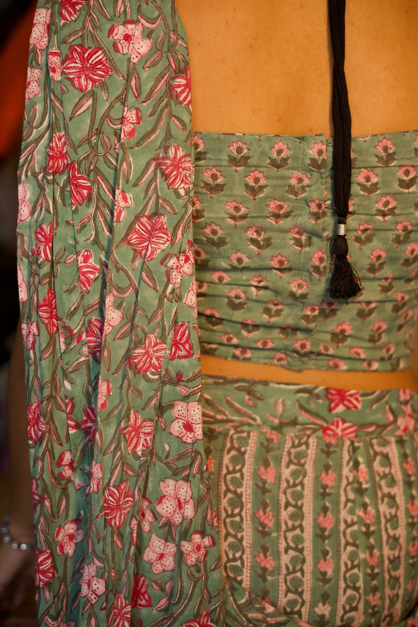 Garden Party Pre-Draped Saree Set