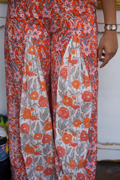 Orange Chuski Corset Co-ord Set