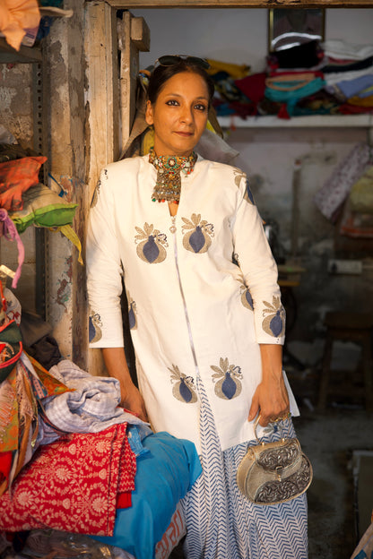 Anaar & Chevron Dhoti Blazer Set