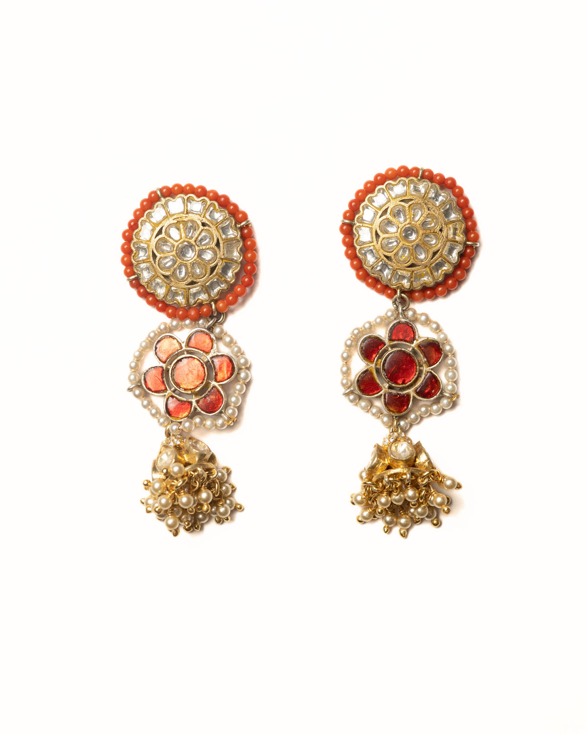 Coral Cascade Jhumki