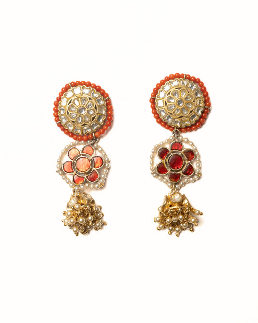 Coral Cascade Jhumki