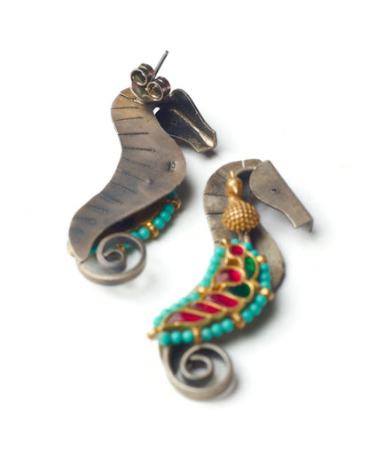 The Adorned Sea Horse Earrings