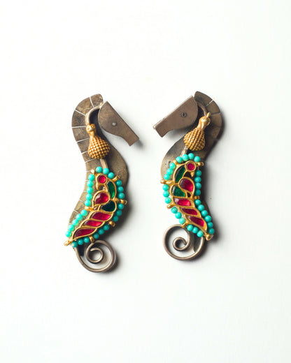 The Adorned Sea Horse Earrings