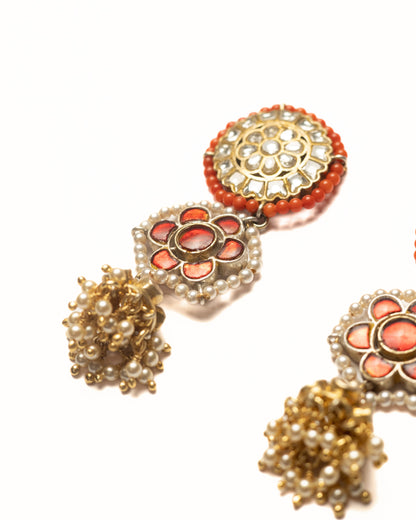 Coral Cascade Jhumki