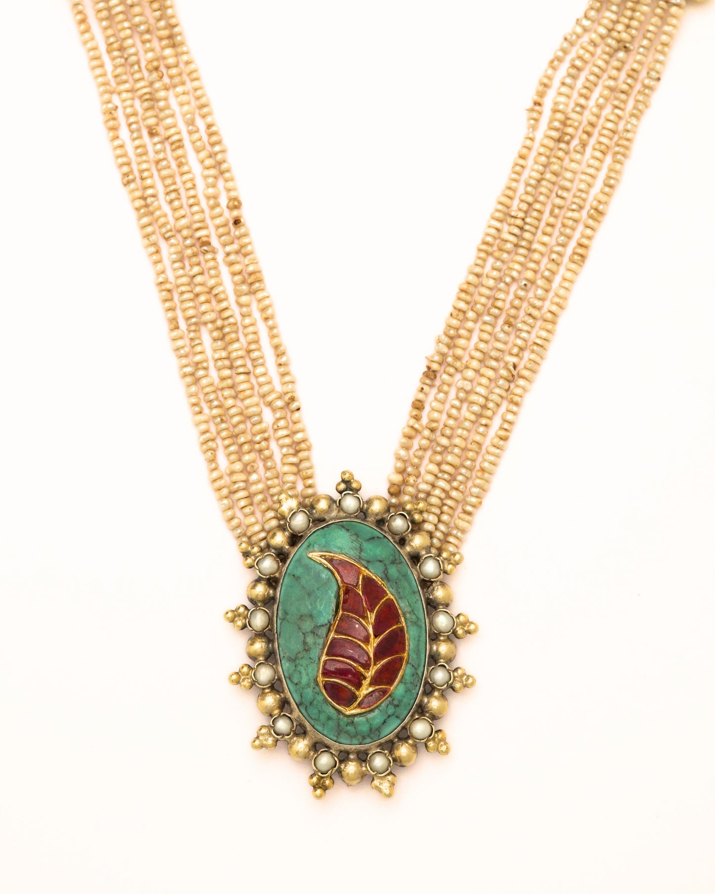 Leafstone Pearl Mala