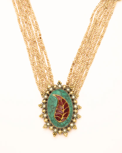 Leafstone Pearl Mala