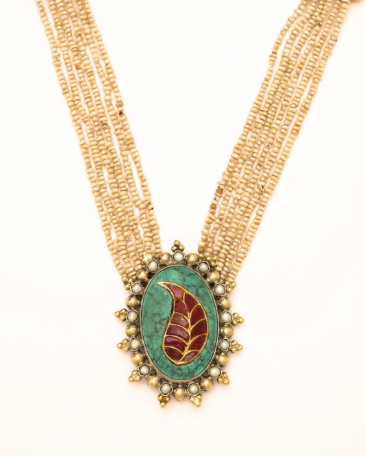 Leafstone Pearl Mala