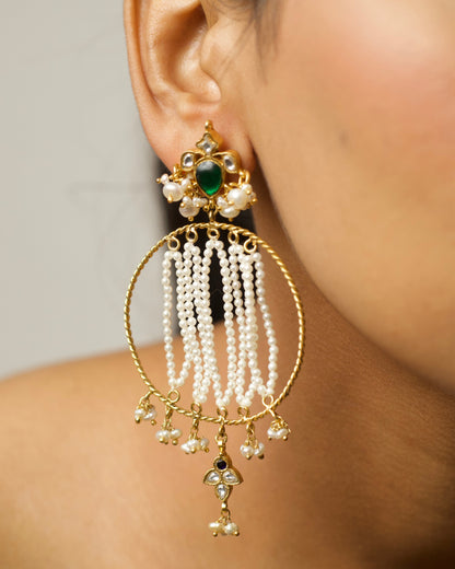 Pearl Canopy Hoop Earrings