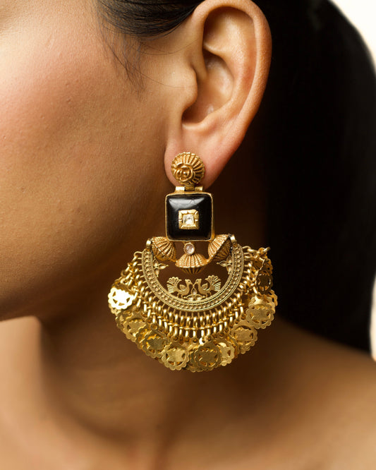 The Obsidian Darbar Earrings