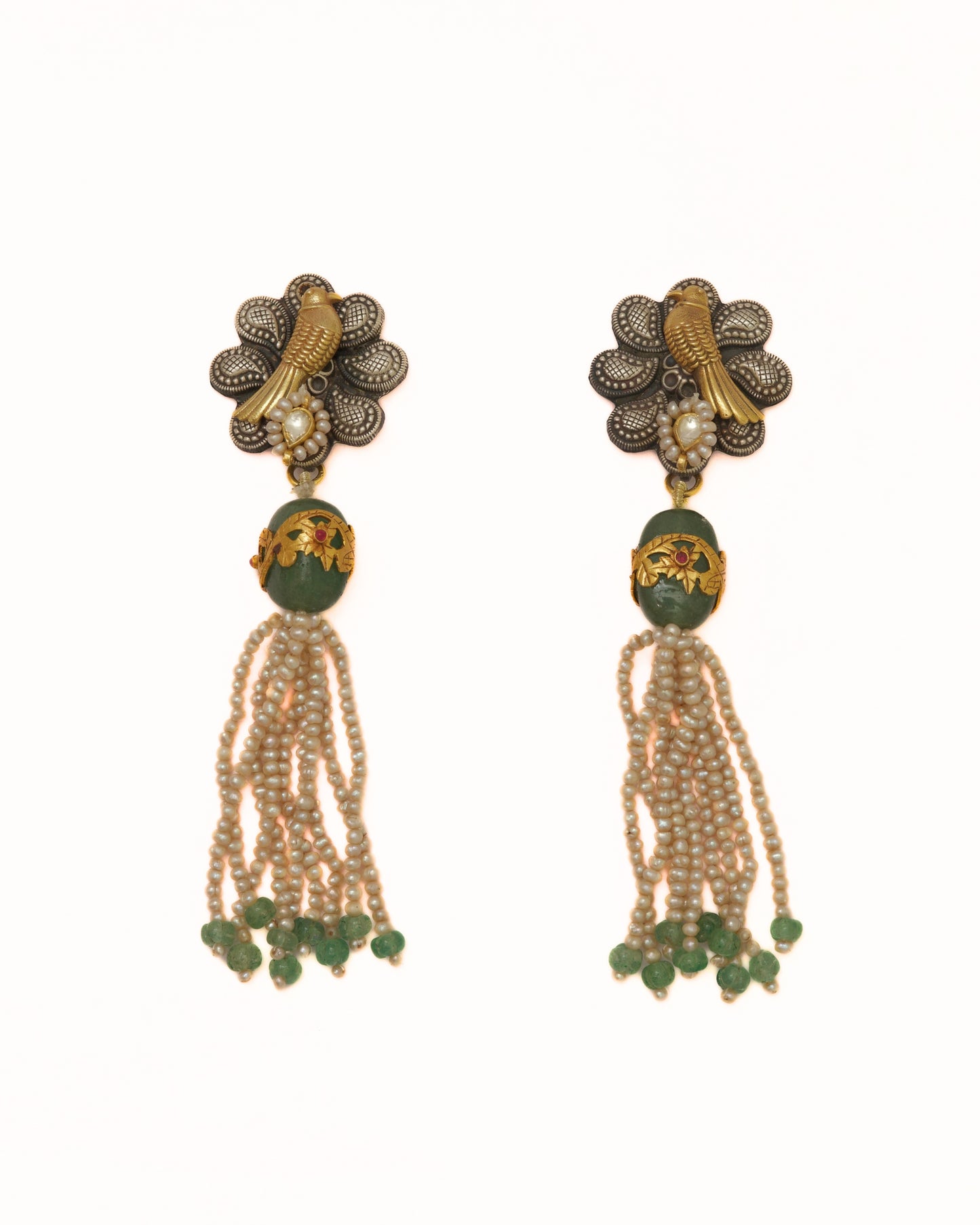 The Aviary Pearl Tassel Earrings